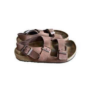 Birkenstock Milano Sandals Habana Brown Leather Size 36 (Narrow)